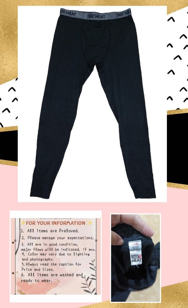 Thermal Leggings for Men by 32 Heat Medium 299 Men s Fashion
