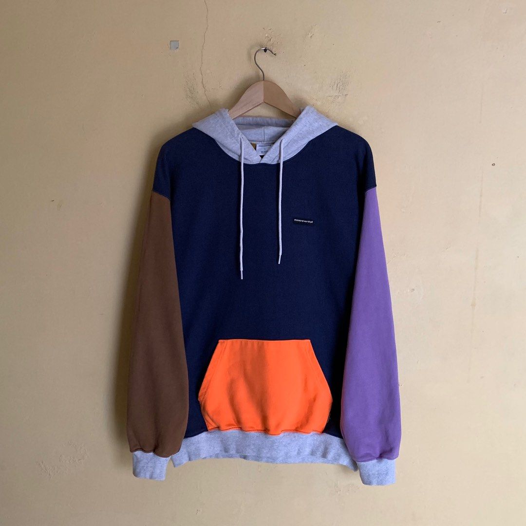 Thisisneverthat multi colored best sale hooded sweatshirt navy