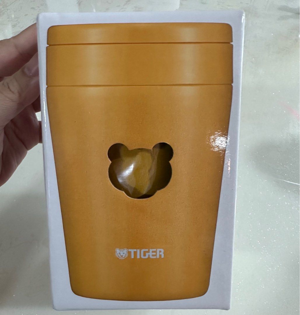 TIGER Tiger Thermos Vacuum Insulated Soup Jar 380ml Insulated Lunch Box  Wide Mouth Round Bottom Saffron Yellow MCL-B038-YS Tiger 