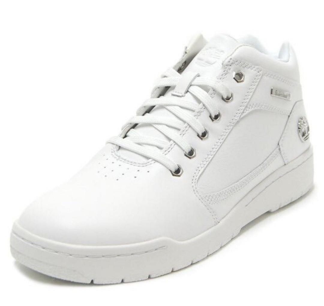 Pure white timberlands on sale