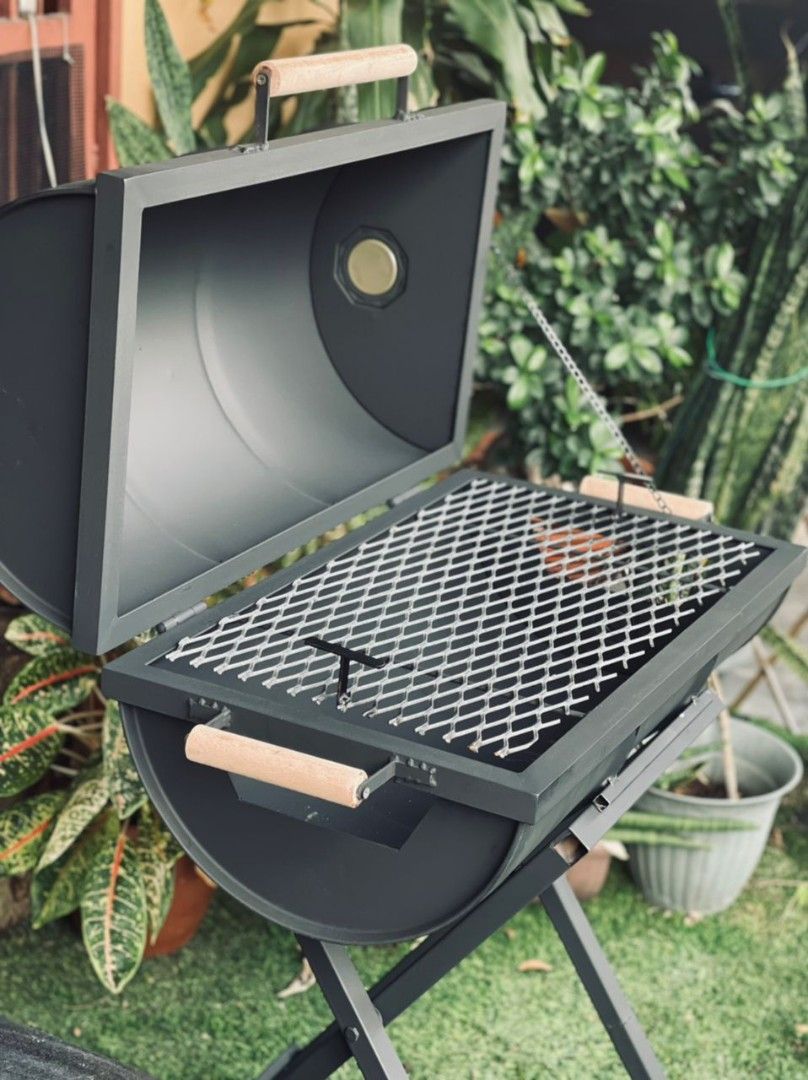 Tong drum BBQ grill