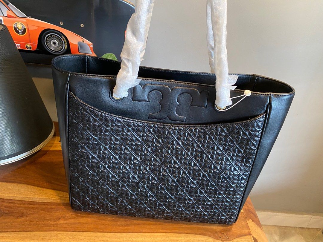 Tory Burch Bryant Quilted Large Chain Leather Tote Bag