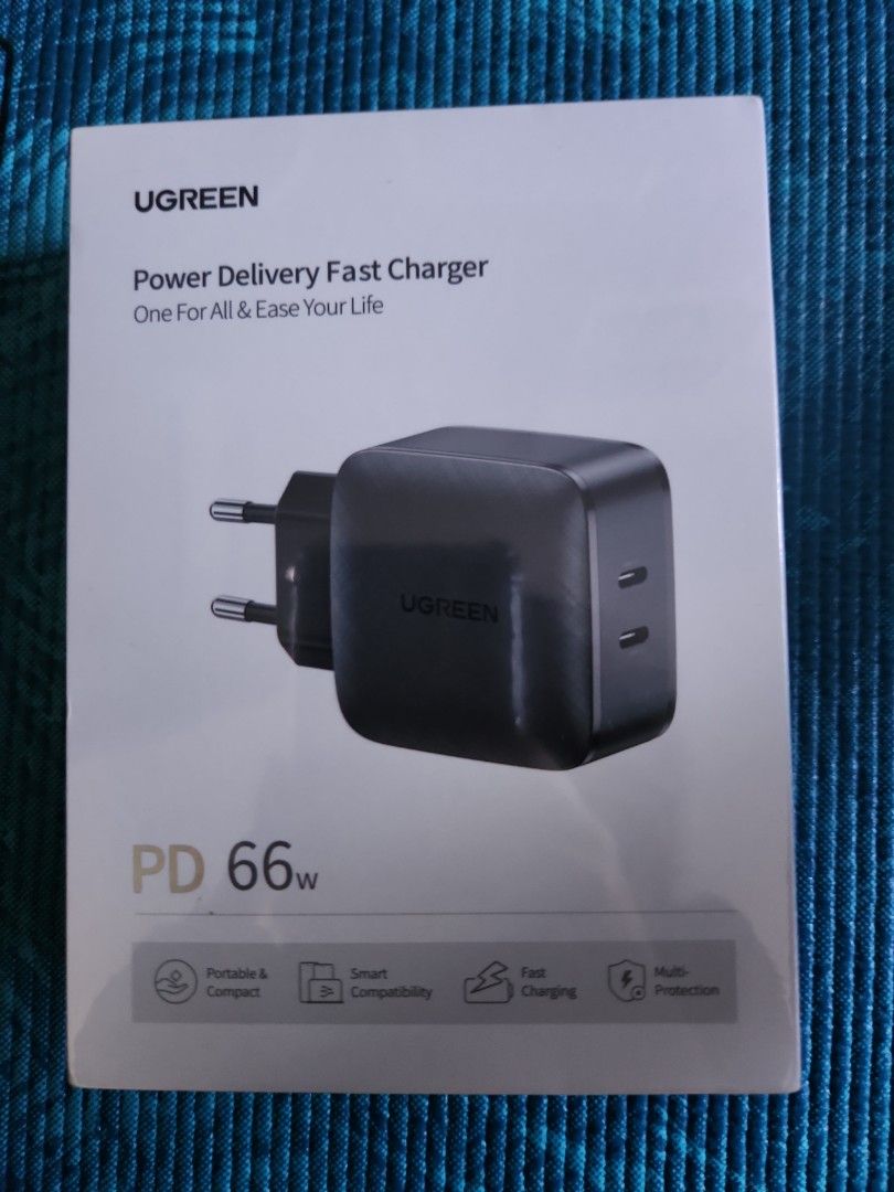 UGREEN 66W USB C Charger, Foldable Wall Charger, PD 65W Charger