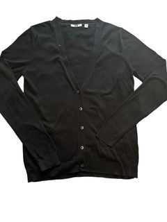 Uniqlo vintage japan Dark Black Knitwear Cardigan