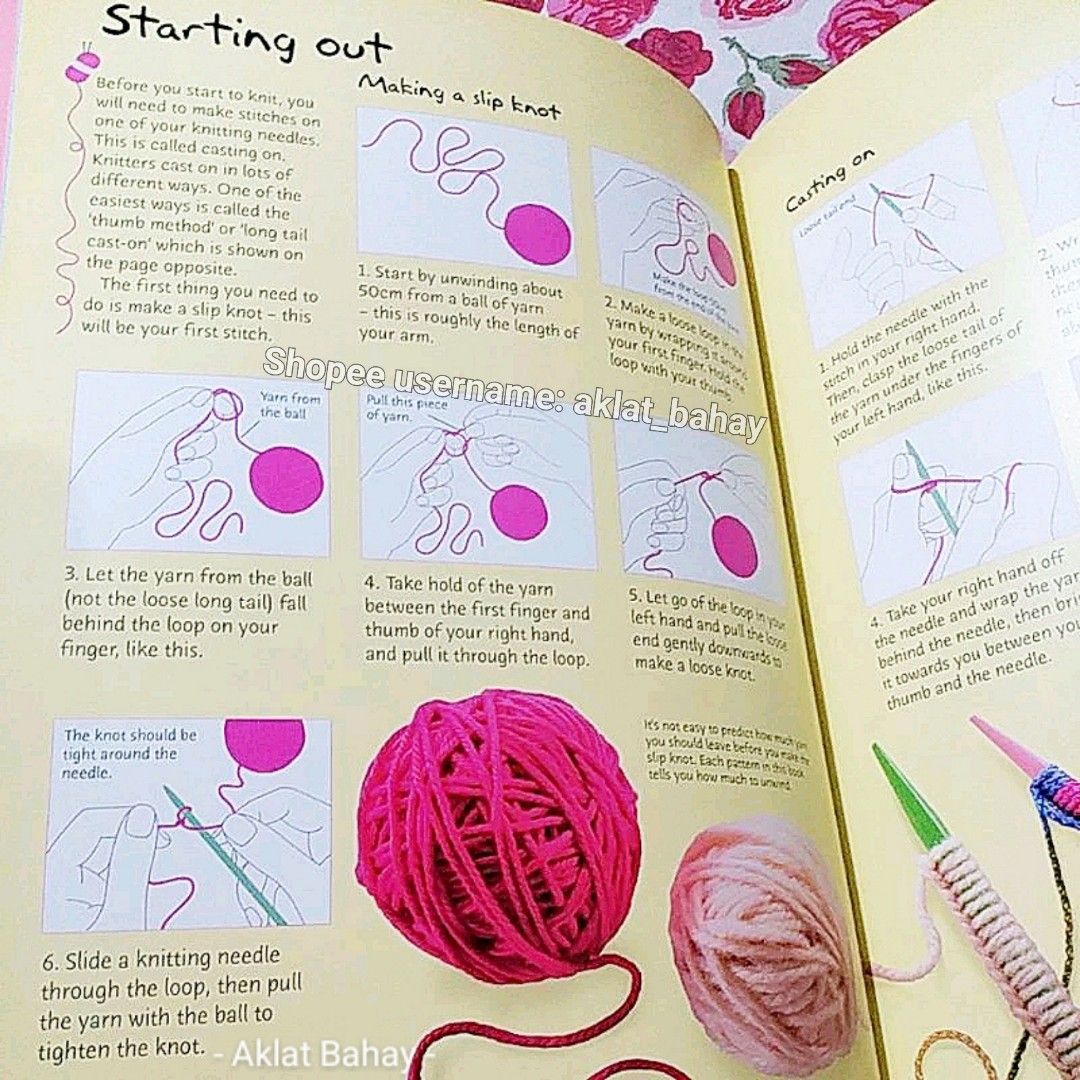 Usborne Art Ideas: How to Knit [Large Softbound] Book About Knitting ...