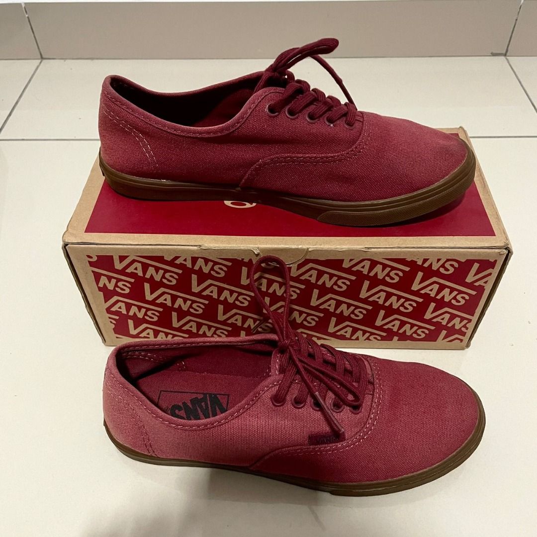 Vans authentic shop lo pro burgundy
