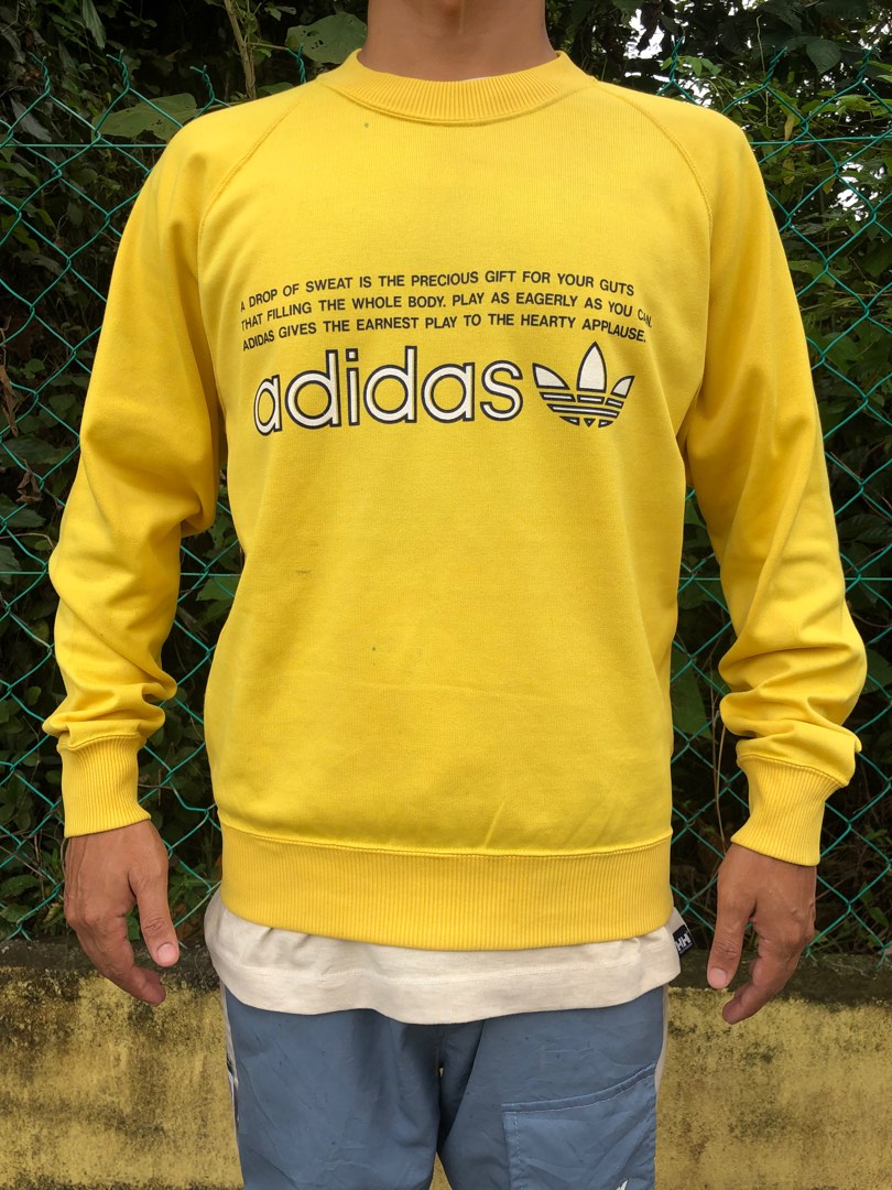 Yellow adidas sweatshirt discount vintage