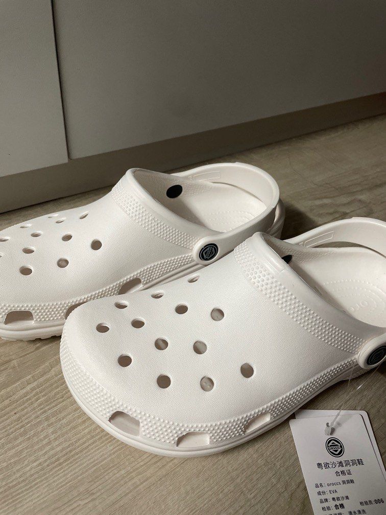 White Crocs off brand