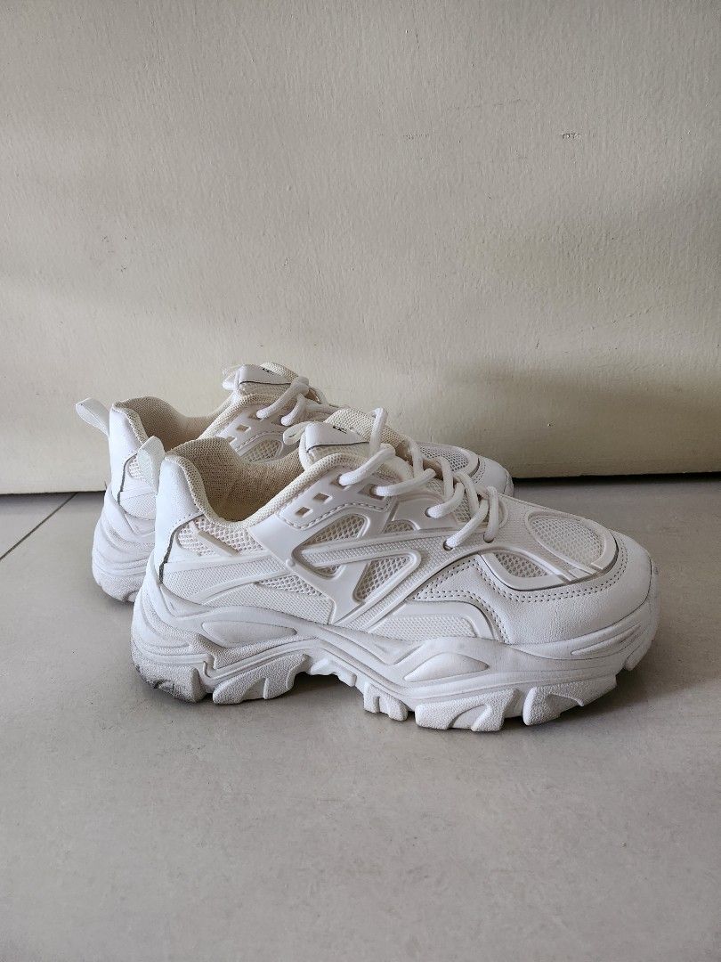 Clunky cheap white sneakers