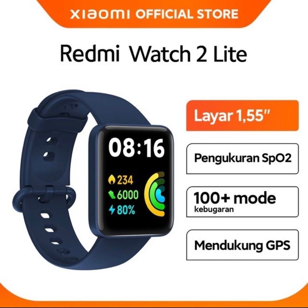 Xiaomi Redmi Watch Lite 2 Ivory Jam tangan digital pria Fesyen