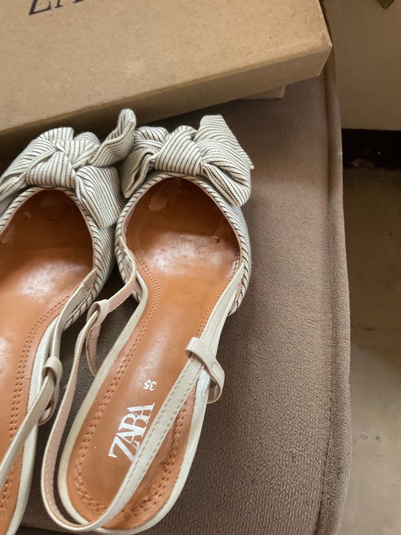 zara denim heels