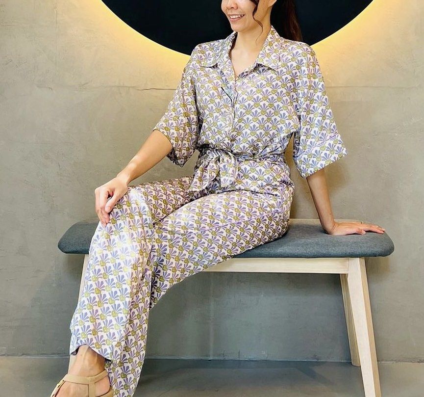 Zara printed pyjama style shirt 2025