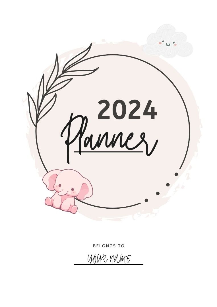 2024 Digital Planner,2024 Digital Calendar, Minimalist Digital Planner