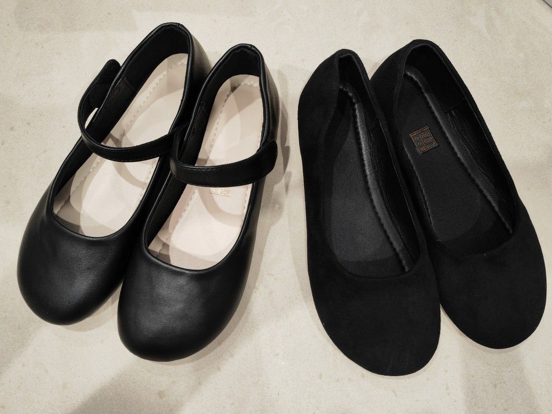 Womens black online flats size 12