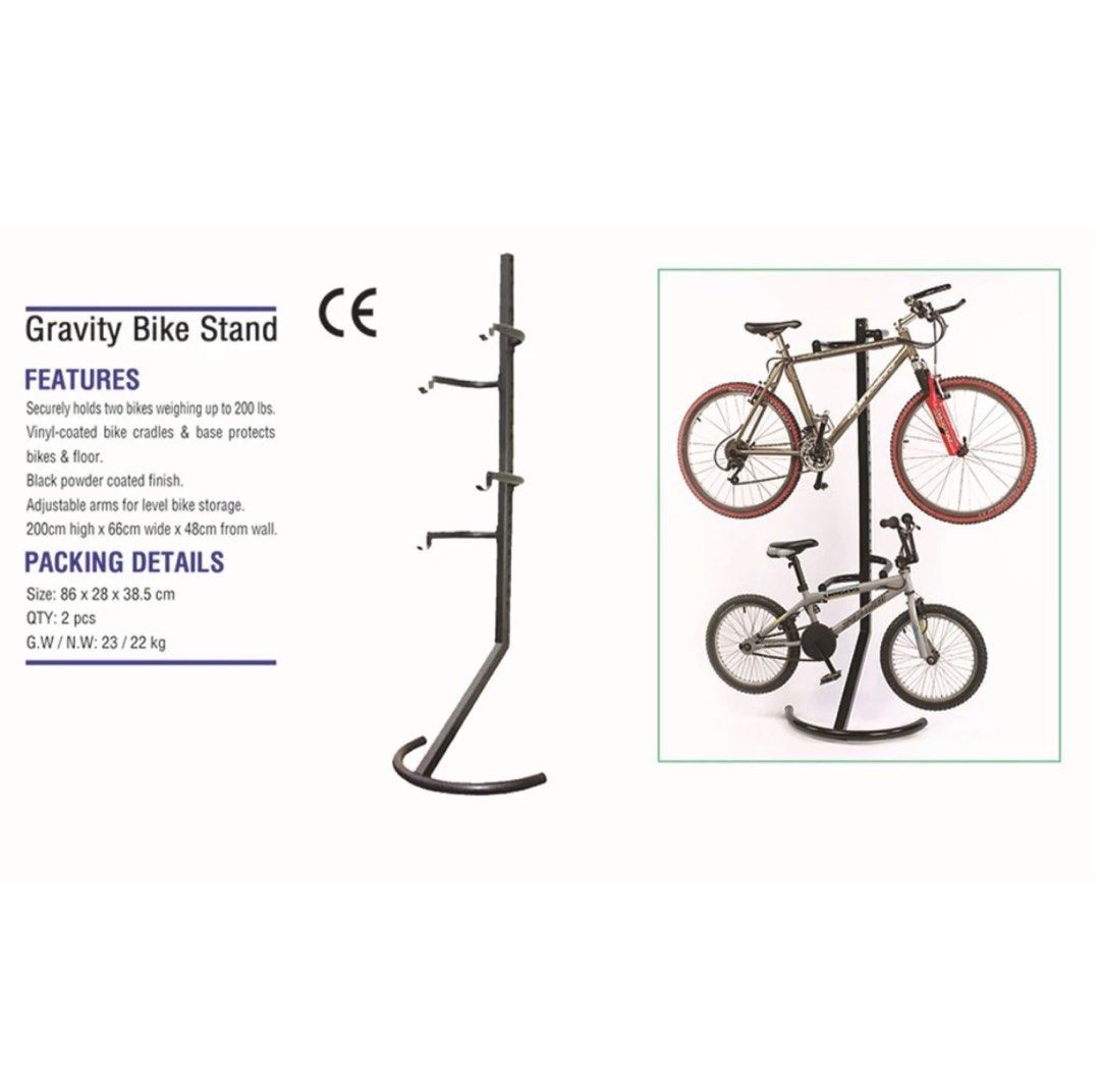 3 Gravity stand alone bike rack