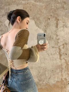 （全新）秋冬法式針織上衣64228235564546110