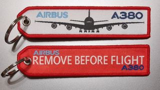 Remove Before Flight keyring A380 print
