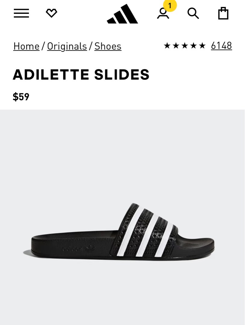 ADIDAS ADILETTE SLIDES ORIGINAL Women s Fashion Footwear