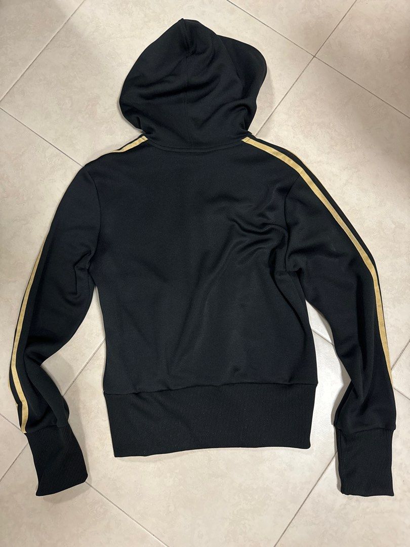 Clothing Gold And Black Adidas Hoodie Jacket Adidas Black And Gold