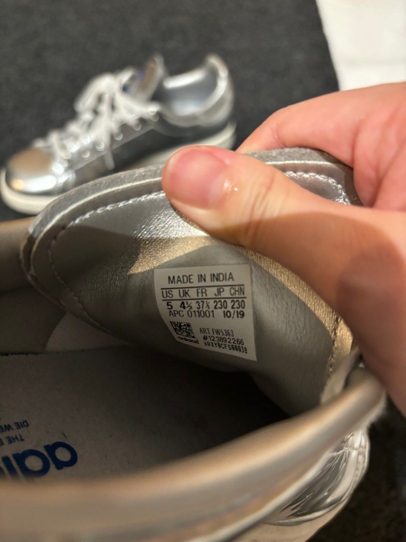 adidas Stan Smith EU37 Silver Metallic FW5363 Women s Fashion