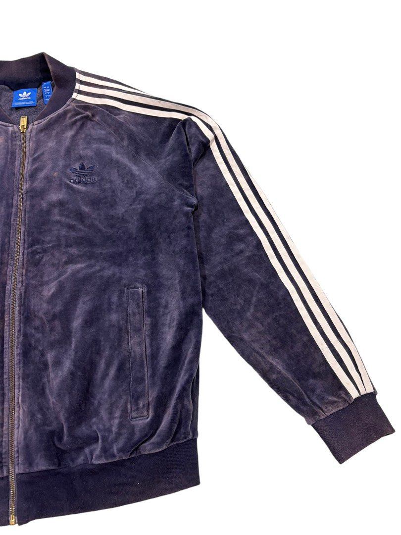 Men's superstar hotsell velour track top