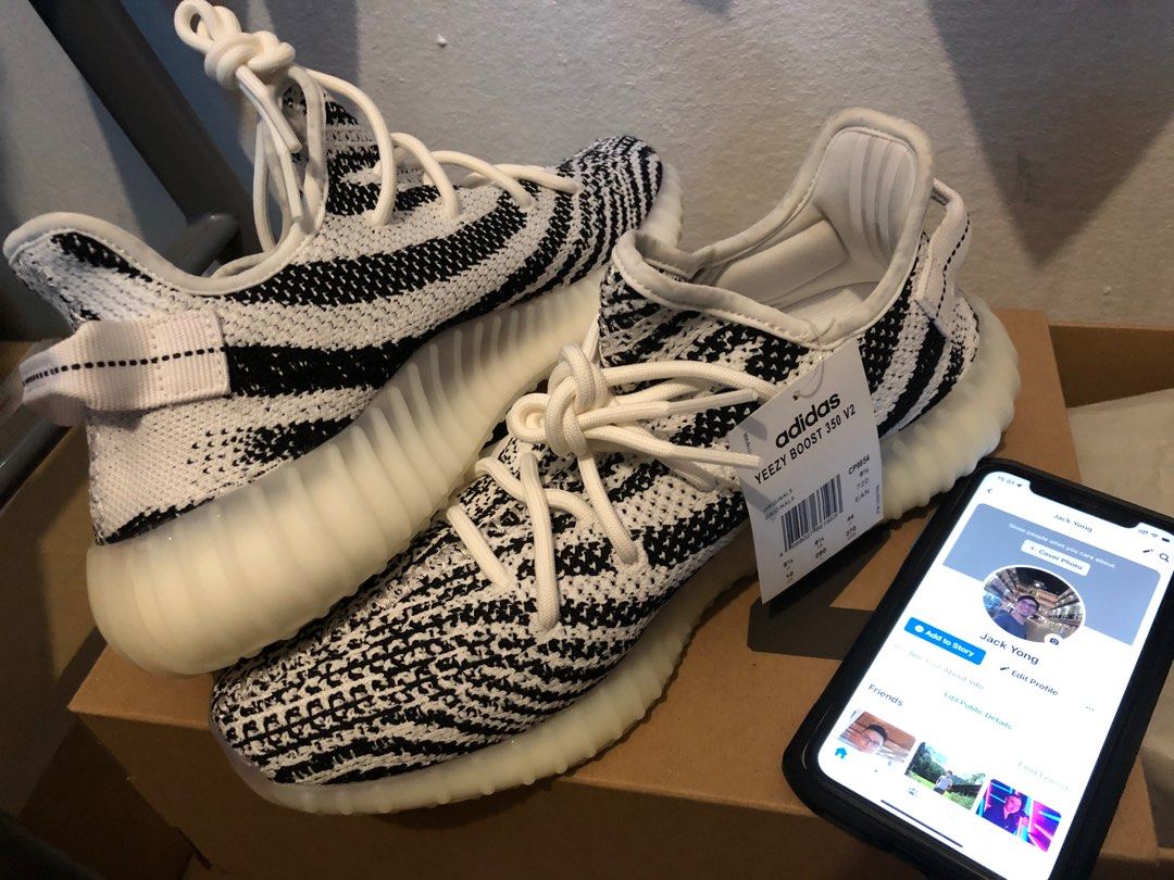 Yeezy boost 350 zebra on feet top