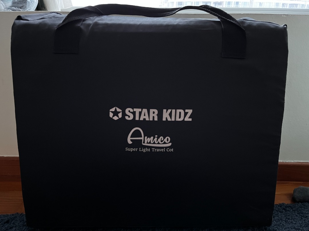 Amico Plus Light Travel Cot Portacot - Black - Star Kidz