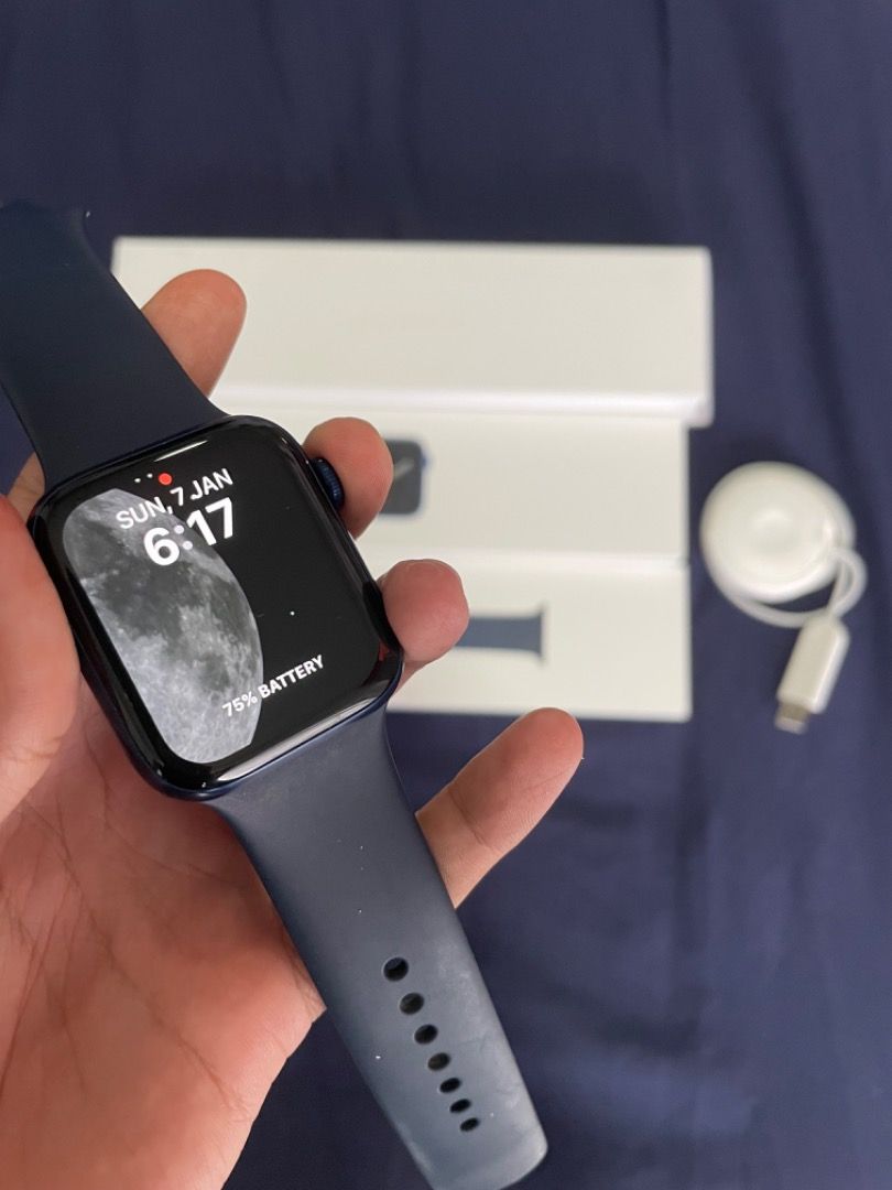 APPLE WATCH SERIES 6 44MM BLUE GPS 93 BH Mobile Phones Gadgets
