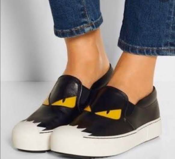 FENDI Monster Slip ons Women s Fashion Footwear Sneakers on