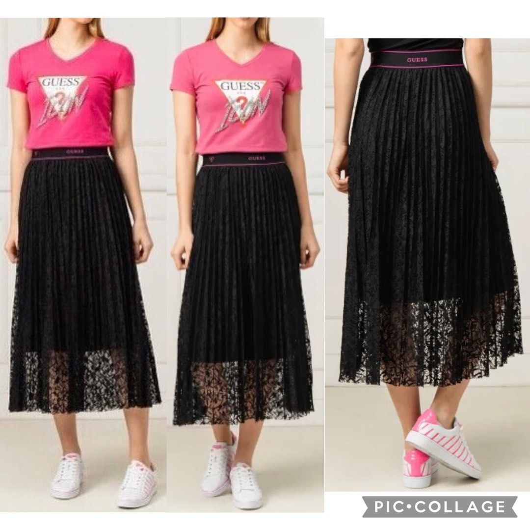 Black lace guess shop skirt