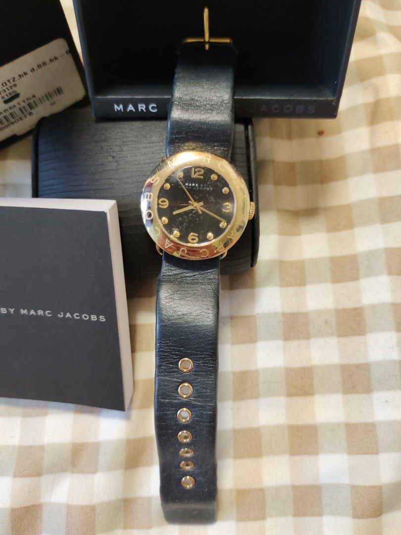 Marc jacobs leather watch online
