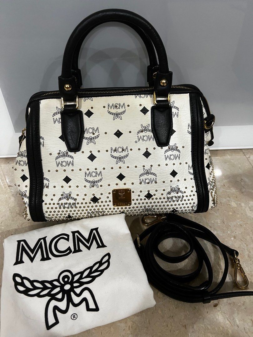 Authentic MCM white doctor bag