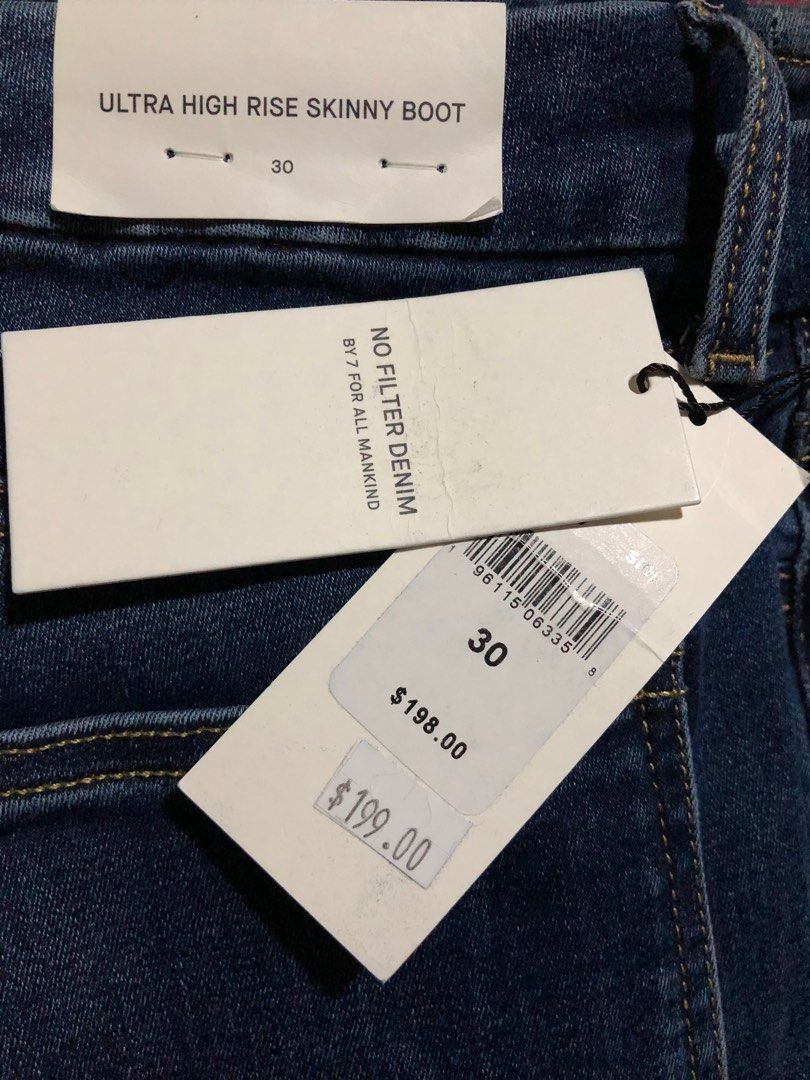 Authentic NWT 7 for All Mankind Jeans sz 30 (Category: Jeans) located in Manila. Submitted by deareileen (Listing ID 1277469811, Image 2). Description: Authentic 7 for All Mankind jeans, NWT. Bought in US store. Style: Ultra High Rise Skinny Boot Size: 30 Length: 46 inches Inseam: 33 inches RFS: extra pair MOP: GCash or BPI *Photo 1 and 3 from 7 for All Mankind website. .
