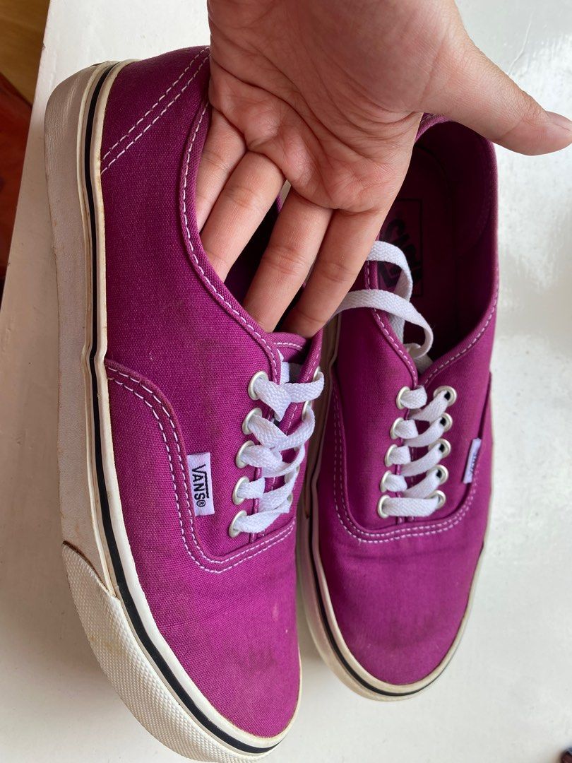 Pink and sales purple vans shoes