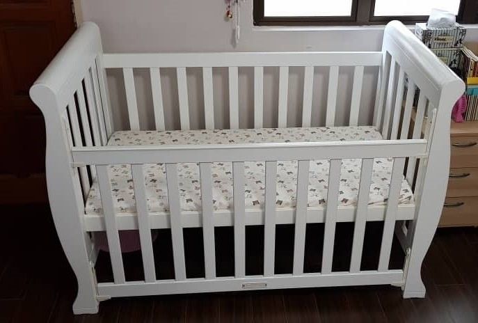Babyhood classic sleigh cot 4 in 1 deals