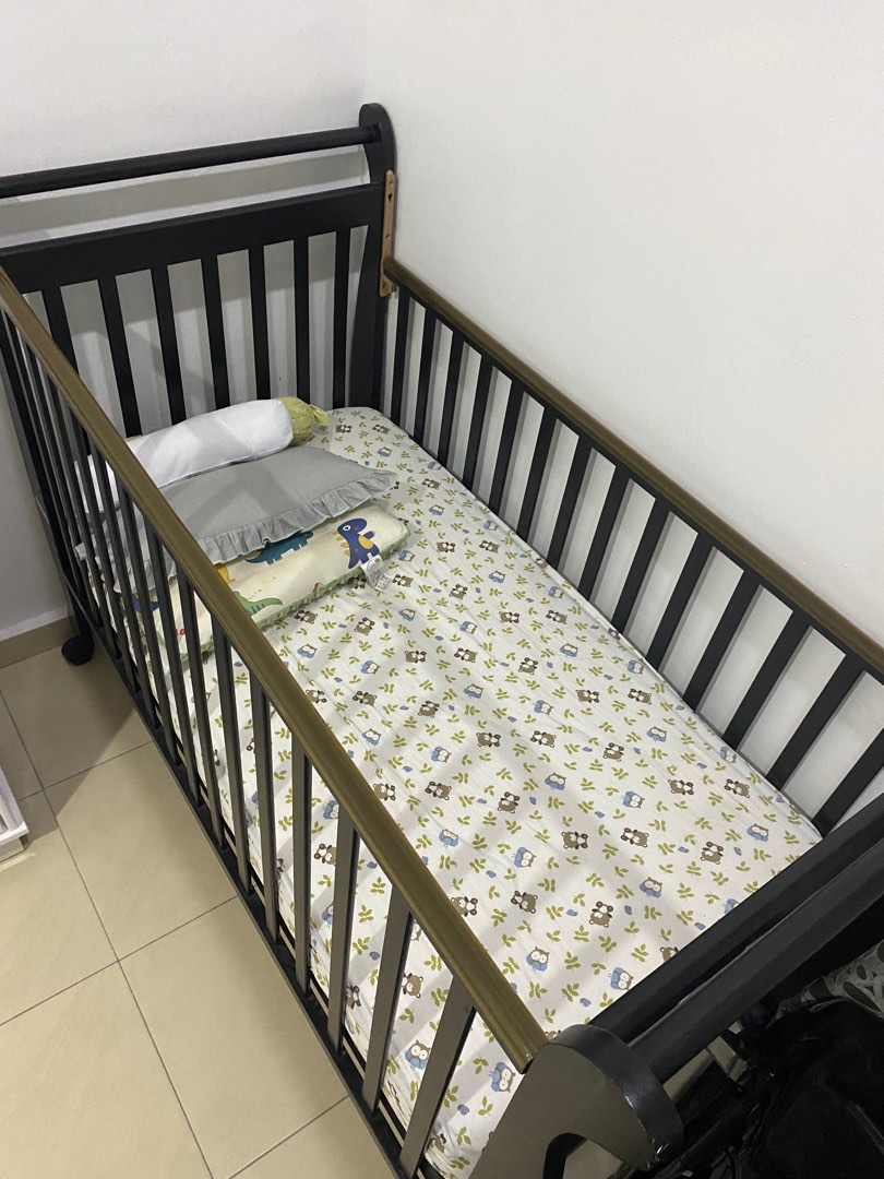 BABYLOVE Solid Wood Baby Cot, Babies & Kids, Baby Nursery & Kids