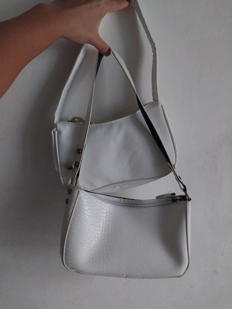 White Baguette bag Women s Fashion Bags Wallets Shoulder Bags