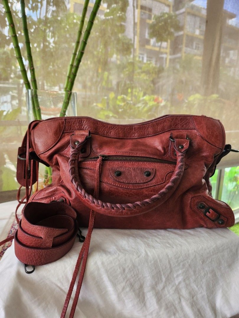 Red shop balenciaga bag