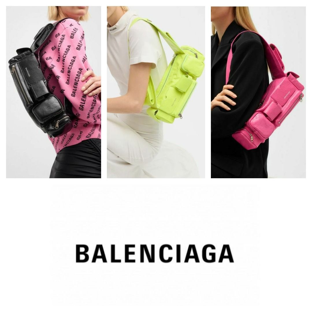 Black ファッション バレンシアガ superbusy xs ピンク スリング