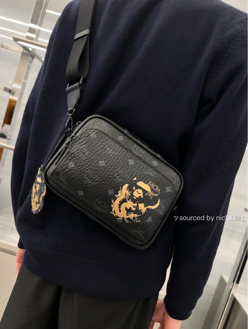 BAPE X MCM AREN LUNAR NEW YEAR VISETOS POUCH Men s Fashion Bags