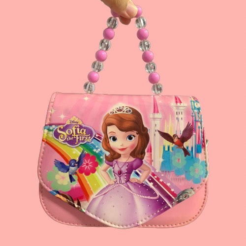 Sofia The First Handbag Shoulder Bag Purse Pink Purple Floral – Kidos  Kingdom