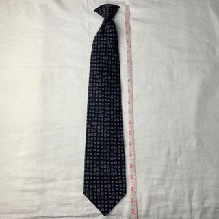 Black Blue Checkered Clip Necktie