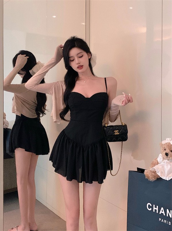 Black cami 2024 skater dress