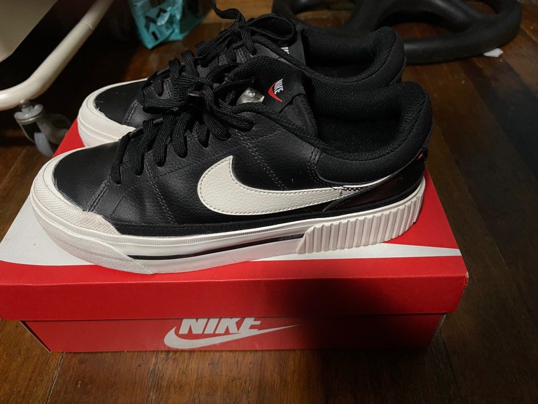 Black Nike Court Legacy Lift Women #39 s Fashion Footwear Sneakers on