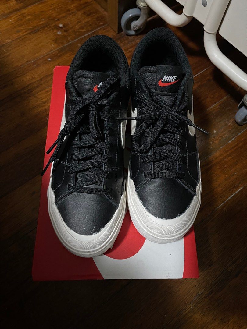 Black Nike Court Legacy Lift Women #39 s Fashion Footwear Sneakers on