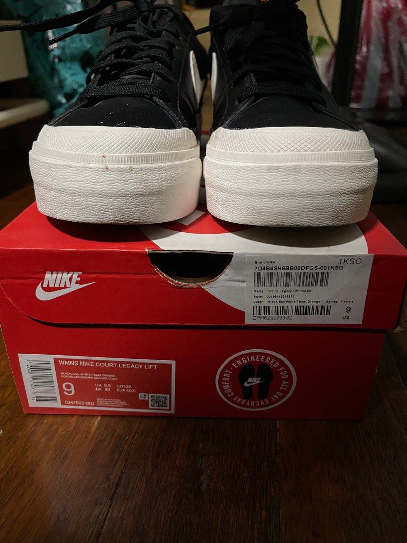 Black Nike Court Legacy Lift Women #39 s Fashion Footwear Sneakers on