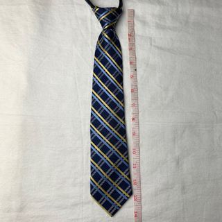 Blue Checkered Kids Strap Necktie