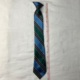 Blue Green Stripes Kids clip necktie