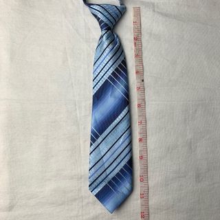Blue Plaid Kids Strap Necktie