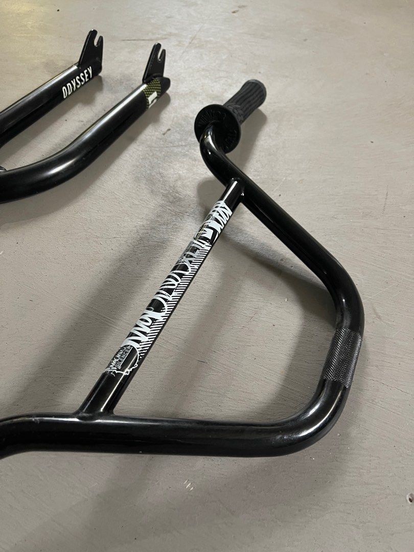 BMX Macneil Handle Odyssey 41 Race fork Flybike White Stem Sports Equipment Bicycles Parts Parts Accessories on Carousell